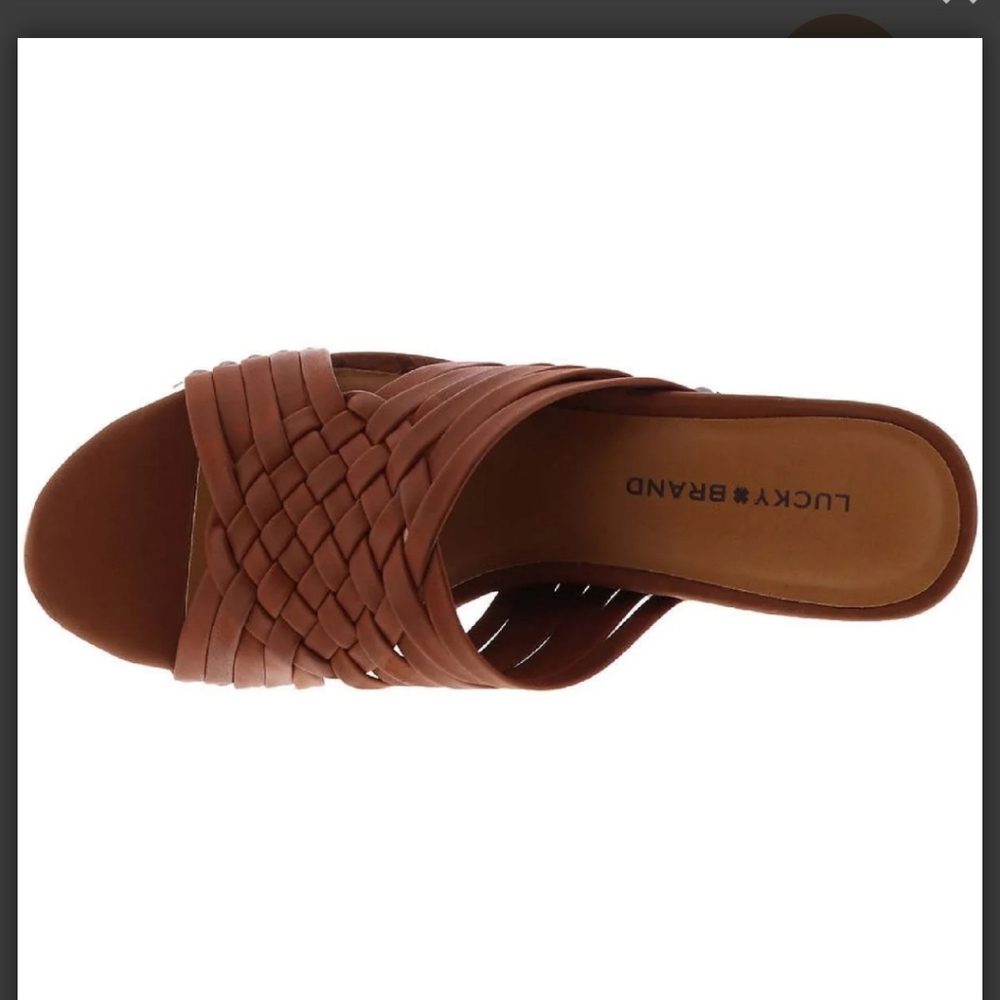 Lucky Brand Tellimi Platform Sandal, Brandy, Size 10 - Picture 2 of 6